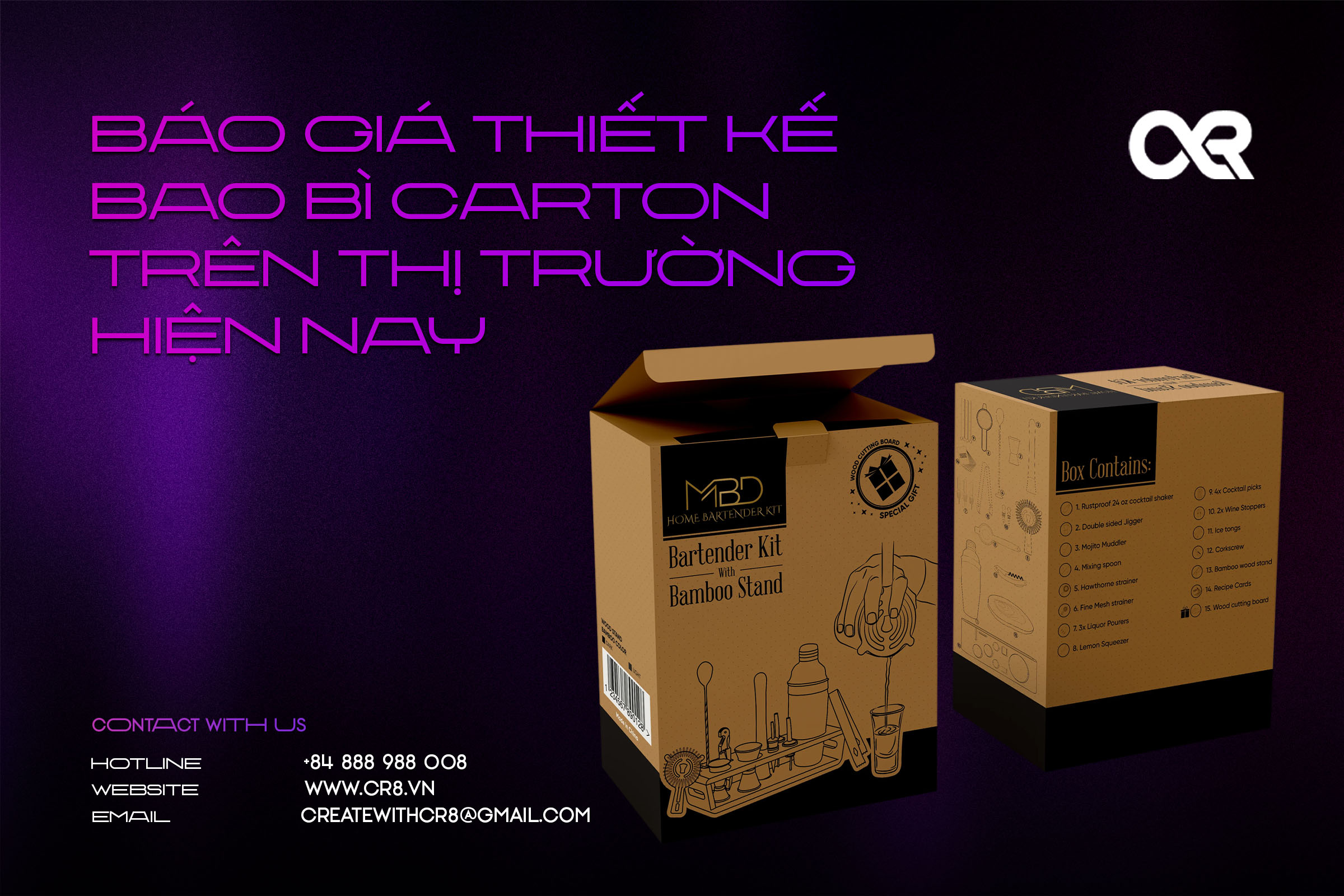 Báo giá thiết kế bao bì carton trên thị trường hiện nay